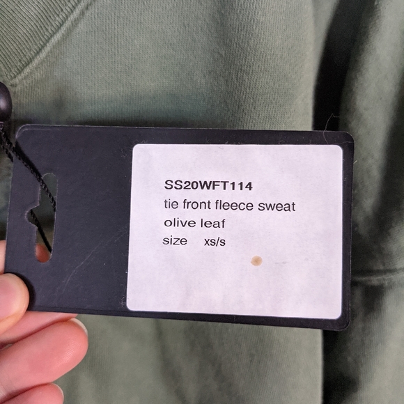 Bassike Front tie fleece Sweatshirt - Picture 3 of 6